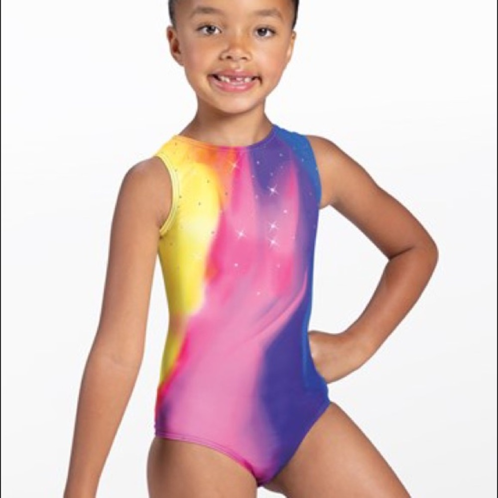 Multicolor Flame leotard, size 10-12